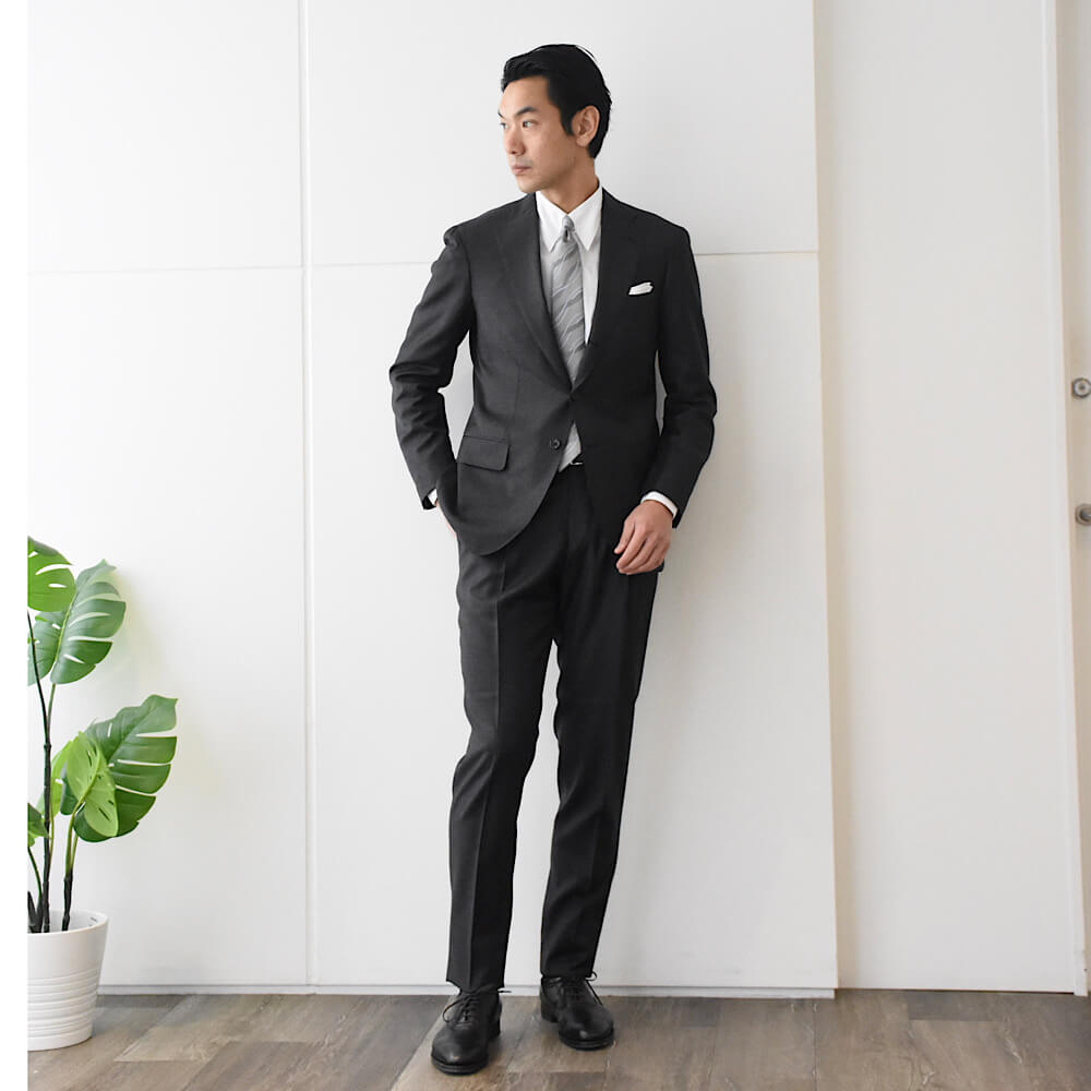 マリア・サンタンジェロ / ミニヘリンボーン タブカラー シャツ/SLIM FIT/8-PR07