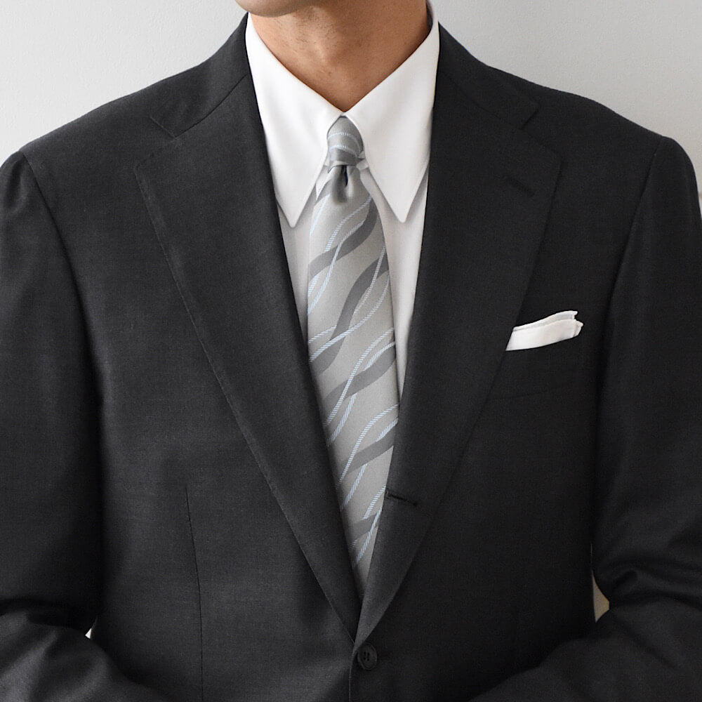 マリア・サンタンジェロ / ミニヘリンボーン タブカラー シャツ/SLIM FIT/8-PR07