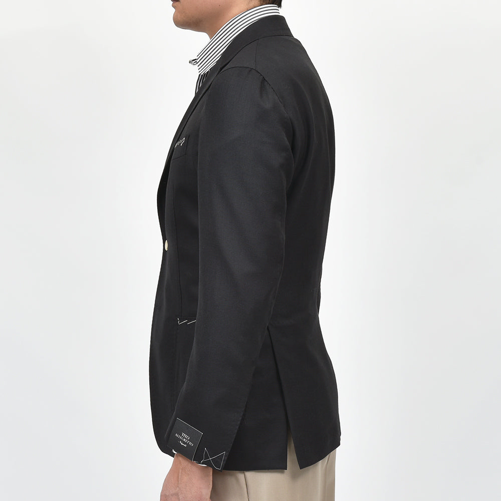 TITO ALLEGRETTO ティト アレグレット ヴァージンウール ホップサック ゴールドメタルボタン シングル3Bジャケット