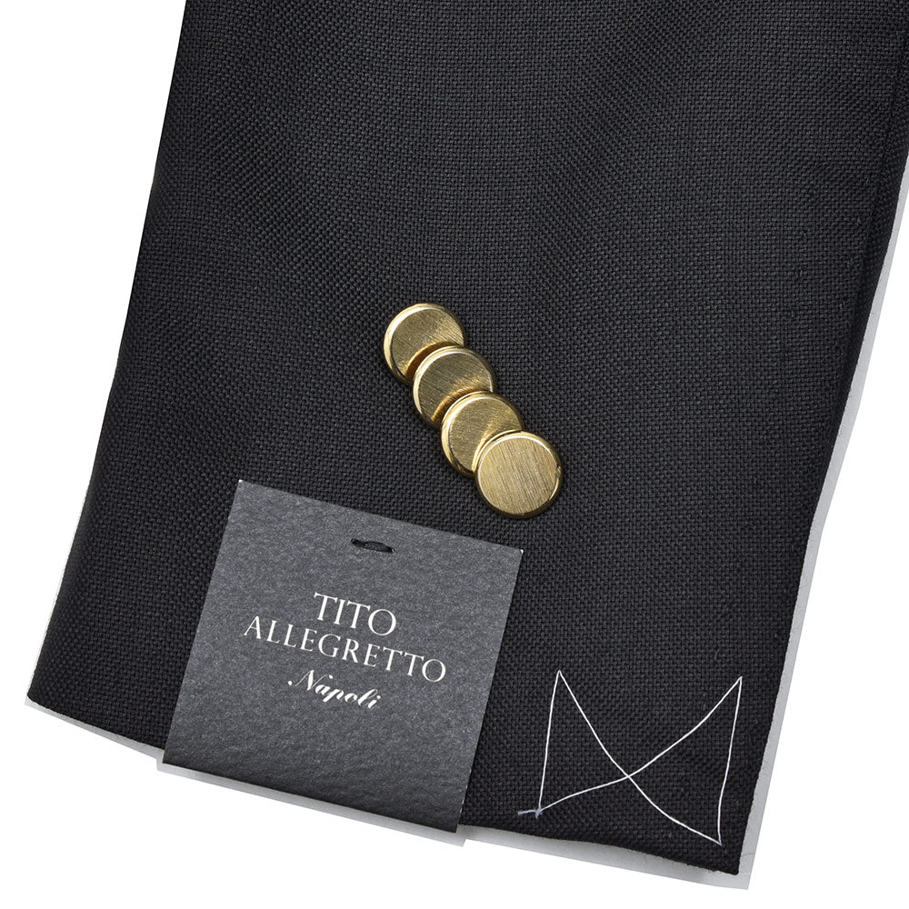 TITO ALLEGRETTO ティト アレグレット ヴァージンウール ホップサック ゴールドメタルボタン シングル3Bジャケット