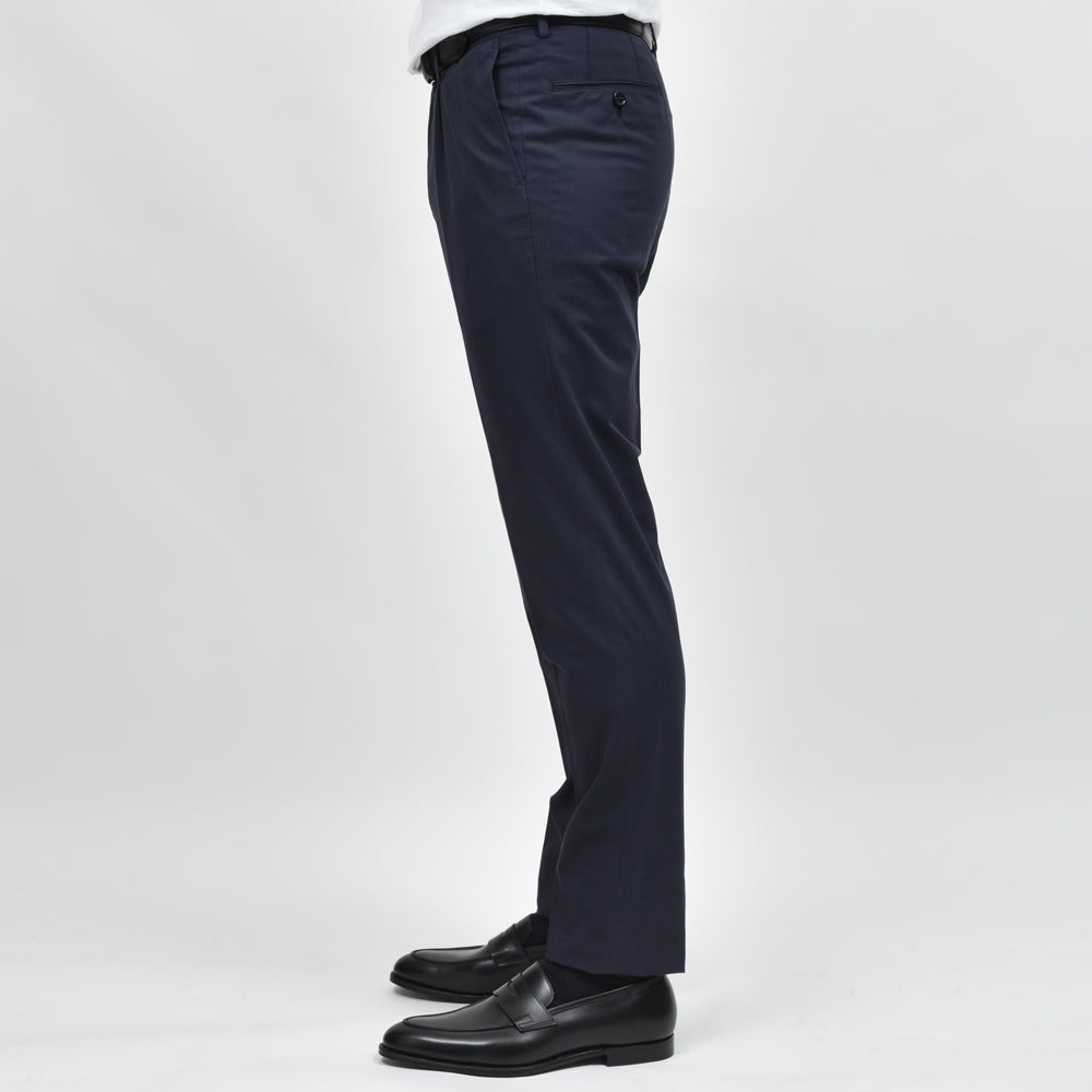 guji（グジ） ストレッチコットンカシミア1プリーツパンツ(MADE BY RING JACKET / Ermenegildo Zegna ファブリック) 13051200028