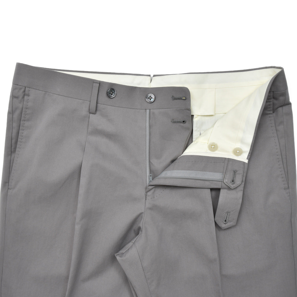 guji（グジ） ストレッチコットンカシミア1プリーツパンツ(MADE BY RING JACKET / Ermenegildo Zegna ファブリック) 13051200028