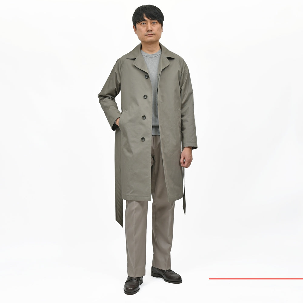 TAGLIATORE（タリアトーレ） SALOMONサロモン ストレッチコットンライトギャバジンベルテッドバルカラーコート 600010