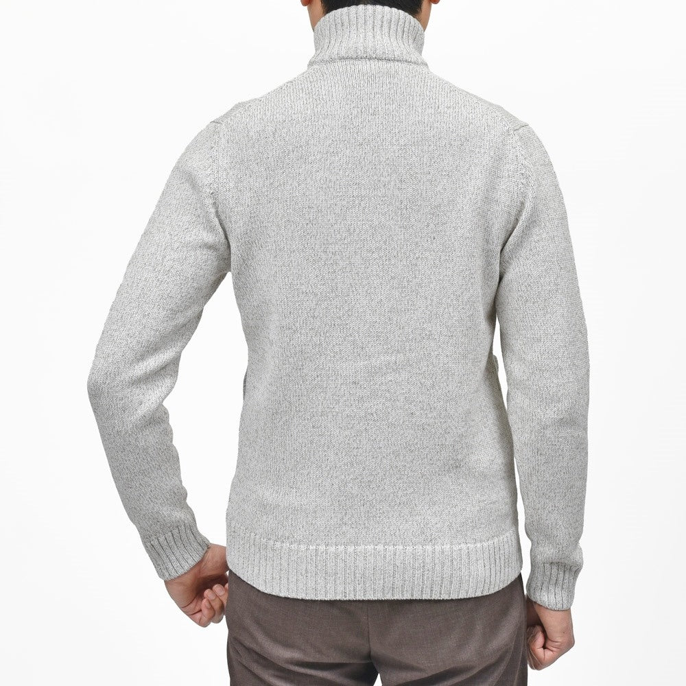 ZANONE（ザノーネ） 5ゲージソフトコットンメランジスタンドカラーニットカーディガン CHIOTO/SLIM FIT/810100/ZN376/35603
