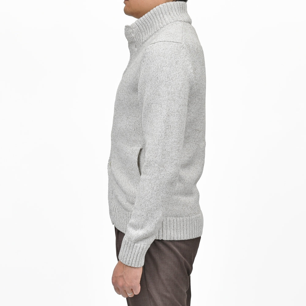 ZANONE（ザノーネ） 5ゲージソフトコットンメランジスタンドカラーニットカーディガン CHIOTO/SLIM FIT/810100/ZN376/35603