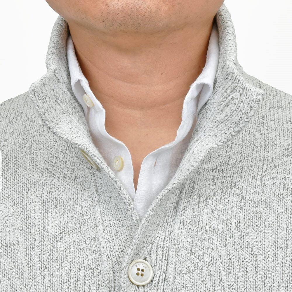 ZANONE（ザノーネ） 5ゲージソフトコットンメランジスタンドカラーニットカーディガン CHIOTO/SLIM FIT/810100/ZN376/35603