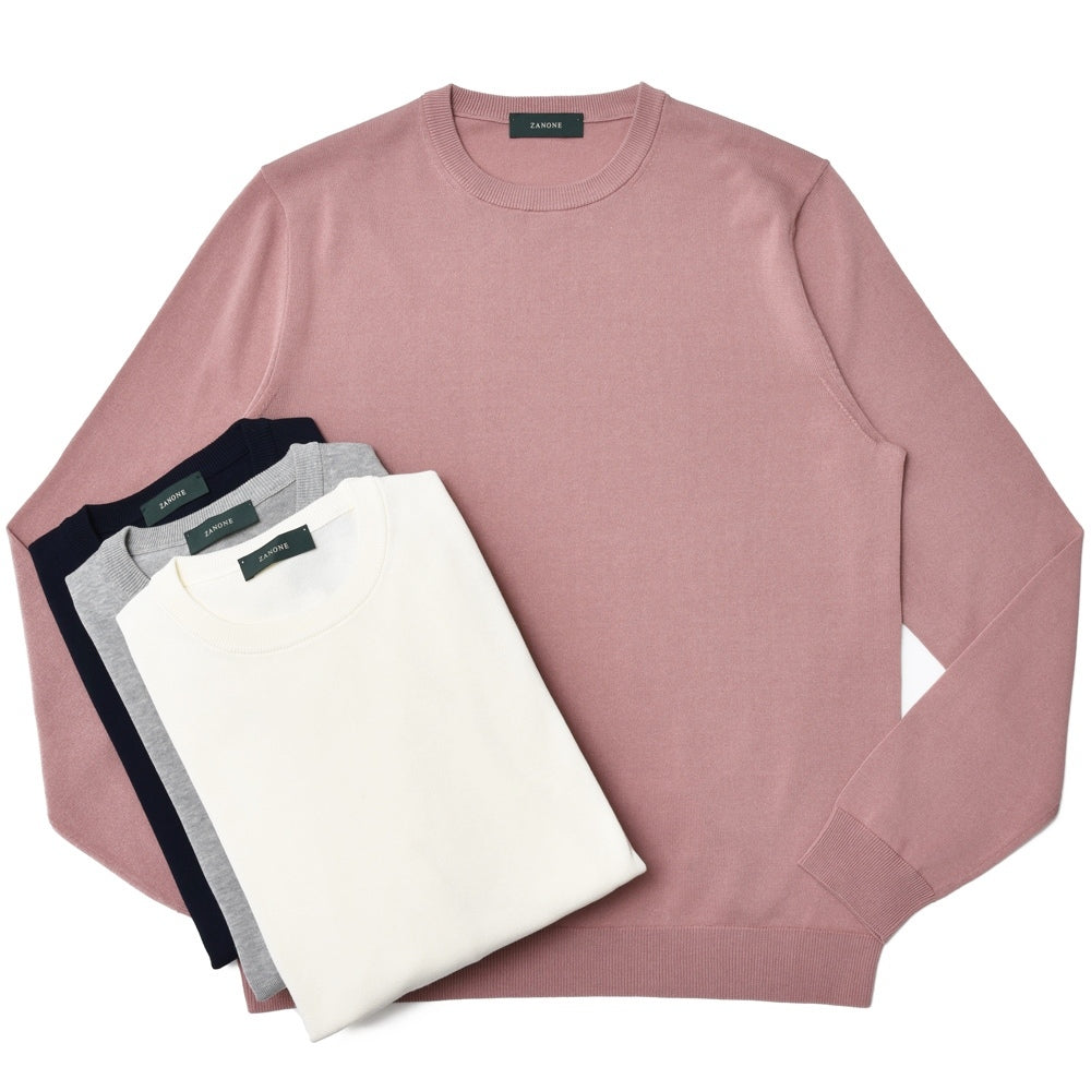 ZANONE（ザノーネ） 12ゲージコットンクレープクルーネックニット GIRO/SLIM FIT/810104/ZY318/35404