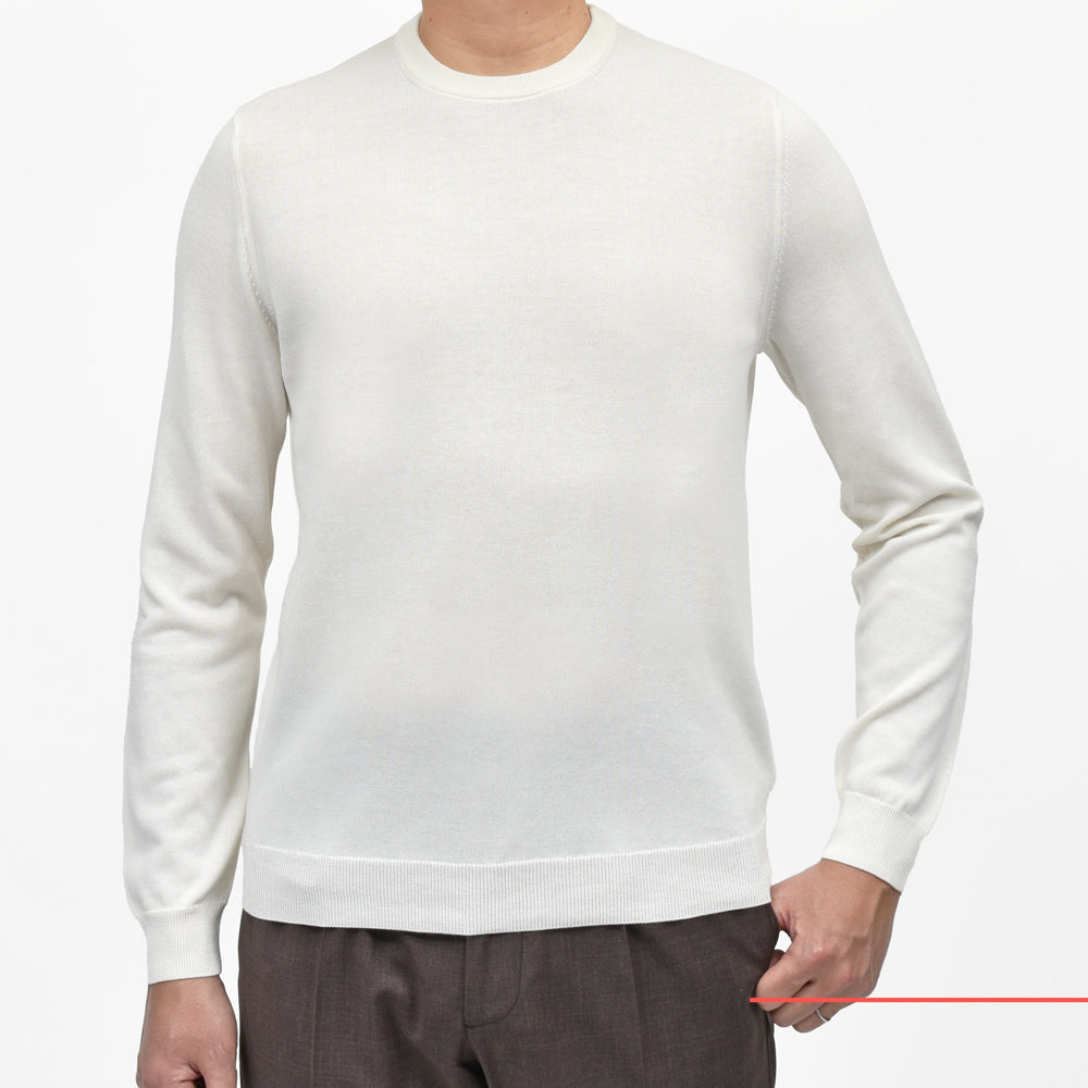ZANONE（ザノーネ） 12ゲージコットンクレープクルーネックニット GIRO/SLIM FIT/810104/ZY318/35404