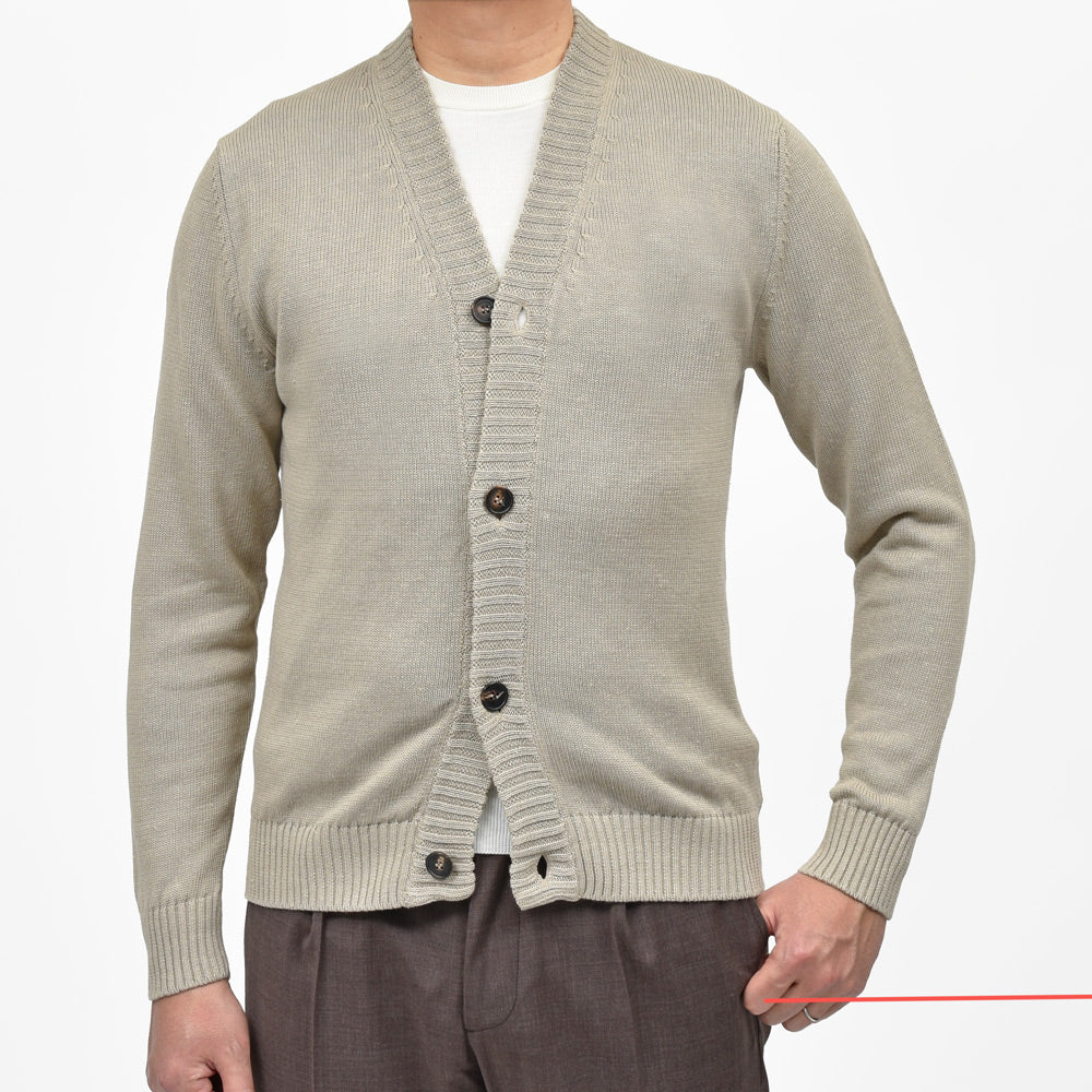 ZANONE（ザノーネ） 7ゲージリネンコットンニットカーディガン CARDIGAN/SLIM FIT/810106/Z1337/35604