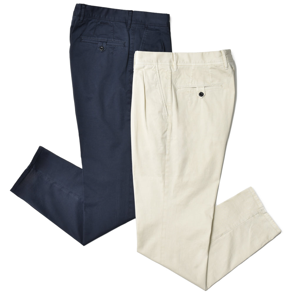 INCOTEX SLACKS（インコテックス スラックス） TAPERED FIT ガーメントダイオーガニックコットンストレッチ2プリーツテーパードチノ