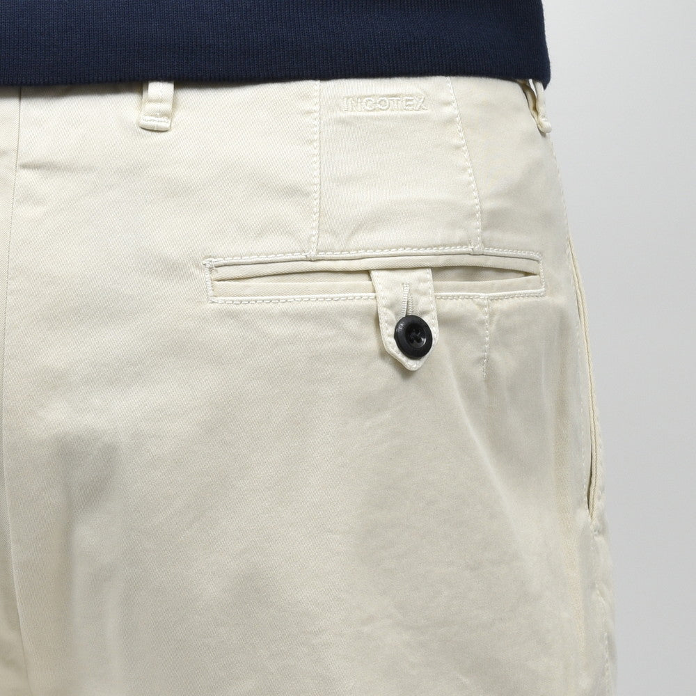 INCOTEX SLACKS（インコテックス スラックス） TAPERED FIT ガーメントダイオーガニックコットンストレッチ2プリーツテーパードチノ