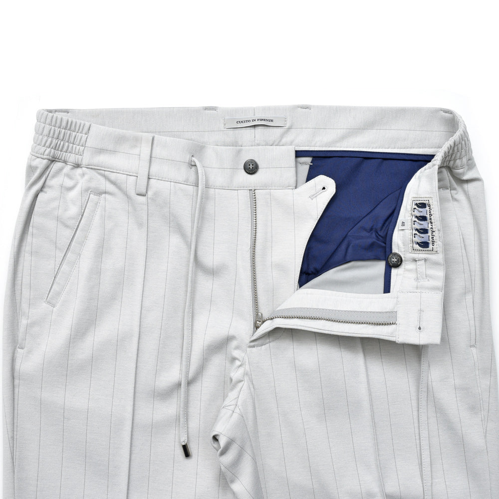 giab's ARCHIVIO（ジャブス アルキヴィオ） guji golf別注MASACCIOマサッチョ ペンシルストライプジャージシャーリングパンツ A3719