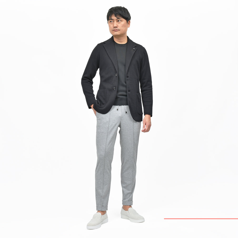 LARDINI（ラルディーニ） オーガニックコットンミラノリブニットジャケット JALJM56/ES64000