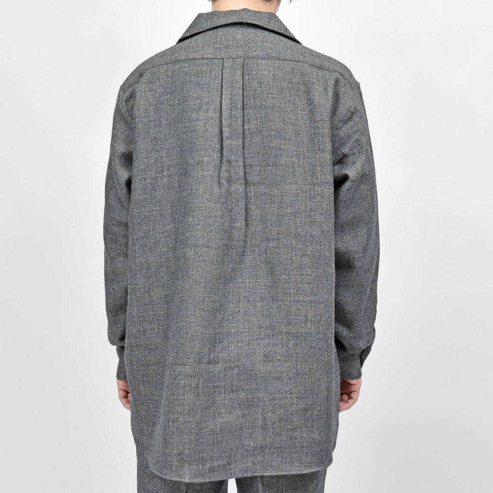 moncao（モンサオ） ウールリネンスキッパーシャツ M021357