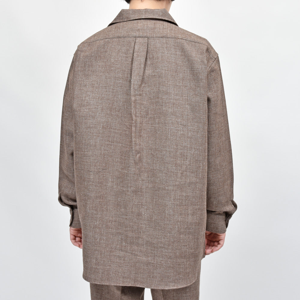 moncao（モンサオ） ウールリネンスキッパーシャツ M021357