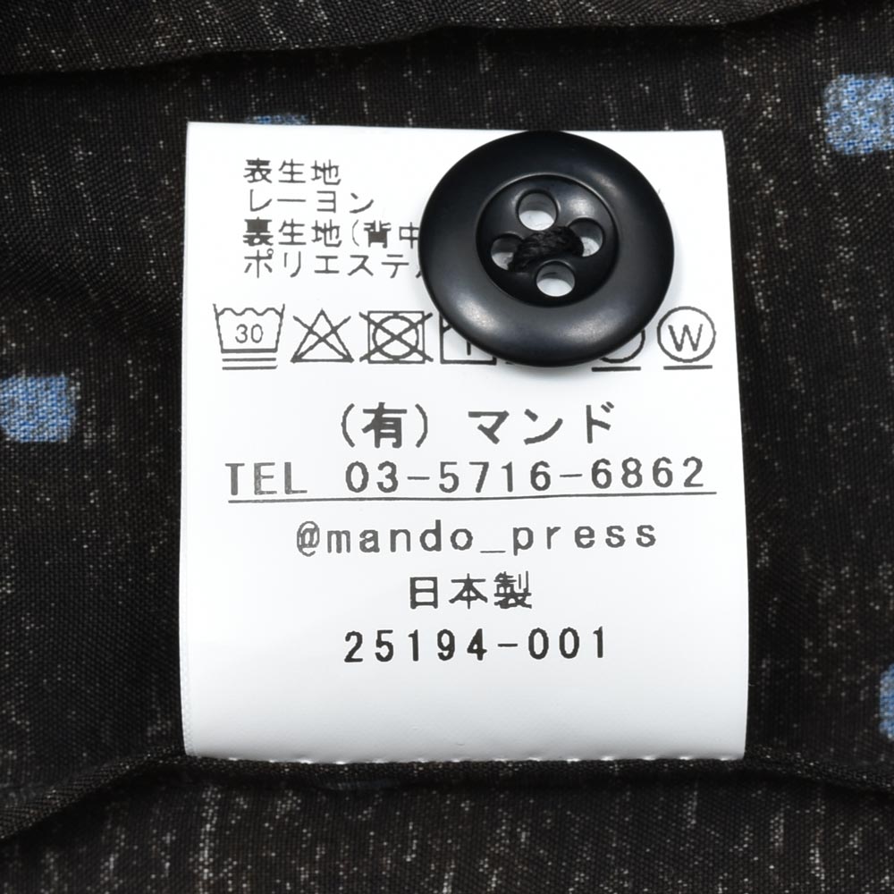mando（マンド） レーヨンジオメトリックプリントブルゾン 25194-001