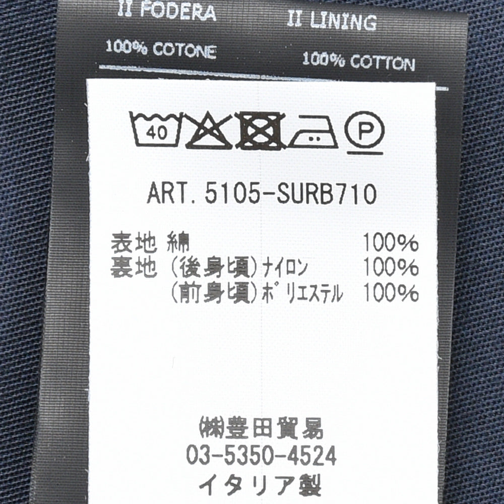 Hevo（イーヴォ） SURBOスルボ コットンライトギャバジン1Bセミダブルコート SURB710