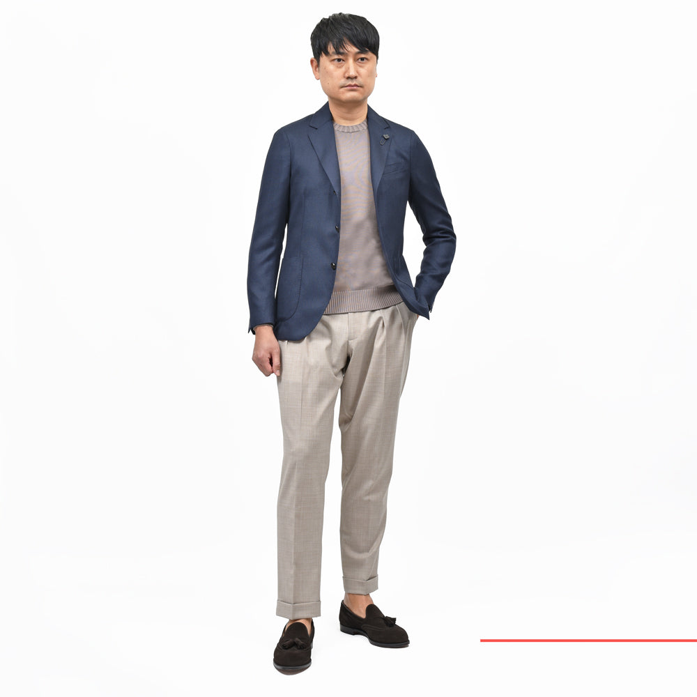 LARDINI（ラルディーニ） ADVANCEアドヴァンス カシミアウールシルクホップサック3Bジャケット JB6000AQ/ESIF64526