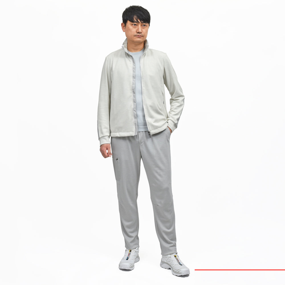 SEASE（シーズ） EXPLORER SWEATSHIRT ウールナイロンジャージスタンドカラージップブルゾン WK034TJ073