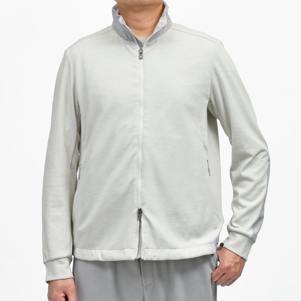 SEASE（シーズ） EXPLORER SWEATSHIRT ウールナイロンジャージスタンドカラージップブルゾン WK034TJ073