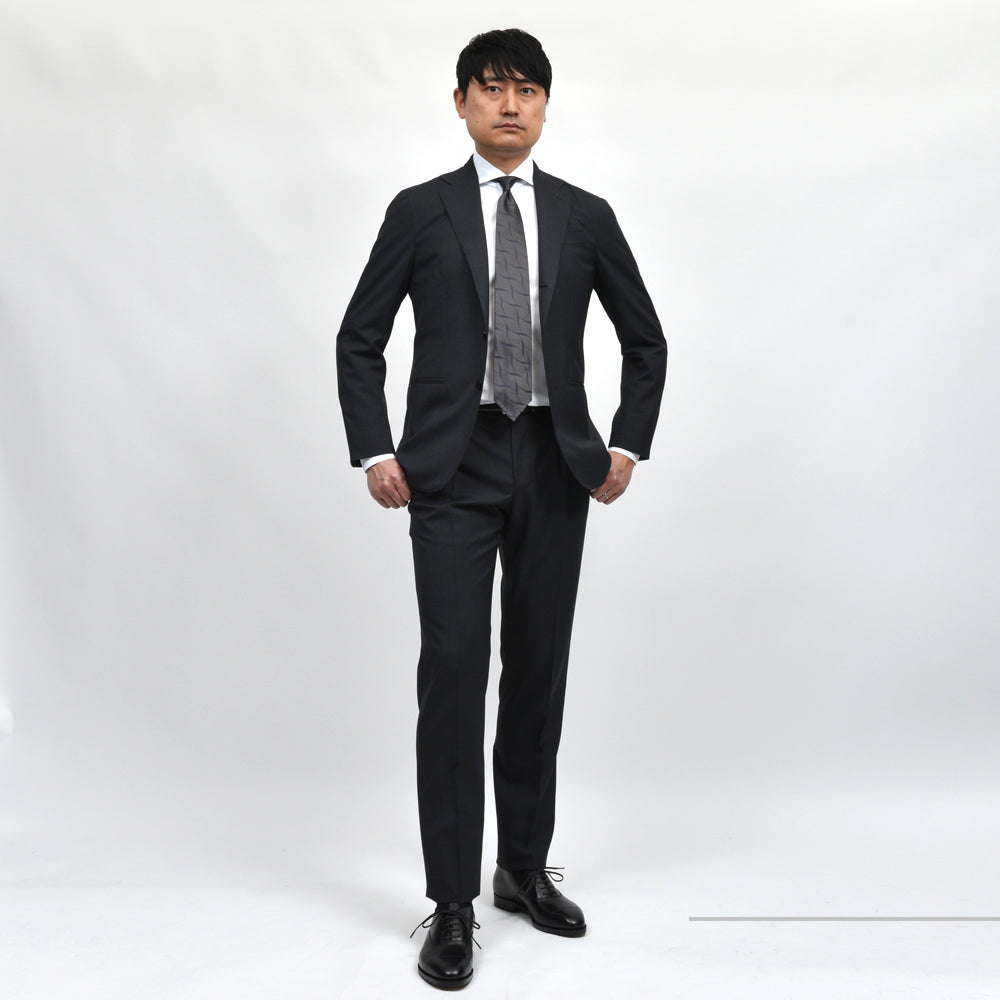 GIANFRANCO BOMMEZZADRI（ジャンフランコ ボメザドリ） ウールトロピカルオルタネイトストライプ3B1プリーツスーツ 17151203027
