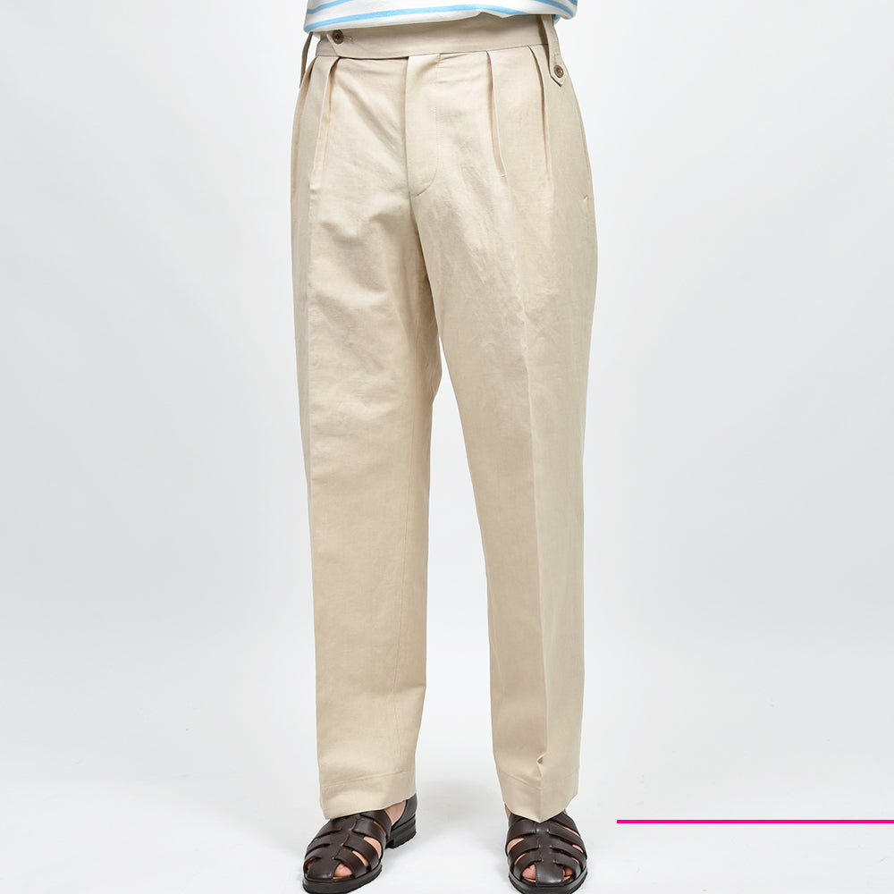 Tangent タンジェント HENRY ヘンリー リネン コットン 2プリーツ グルカパンツ TAN02Z°