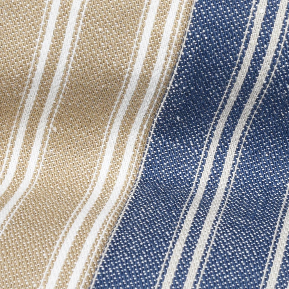 INCOTEX（インコテックス） TAPERED FIT コットンリネンストライプテーパードシャーリングパンツ 1T0078-90450/31517