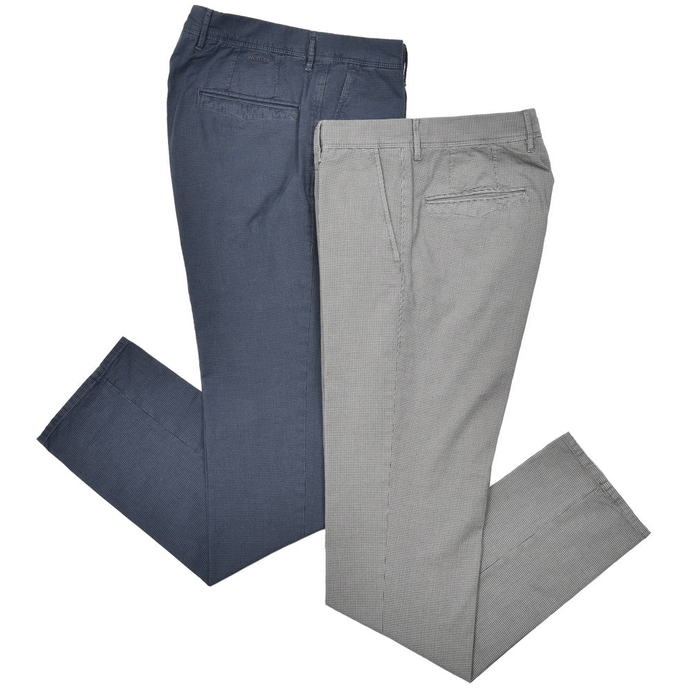 INCOTEX SLACKS（インコテックス スラックス） SLIM FIT ガーメントダイコトンストレッチハウンドトゥーステーパードパンツ 18S100/90926/31577