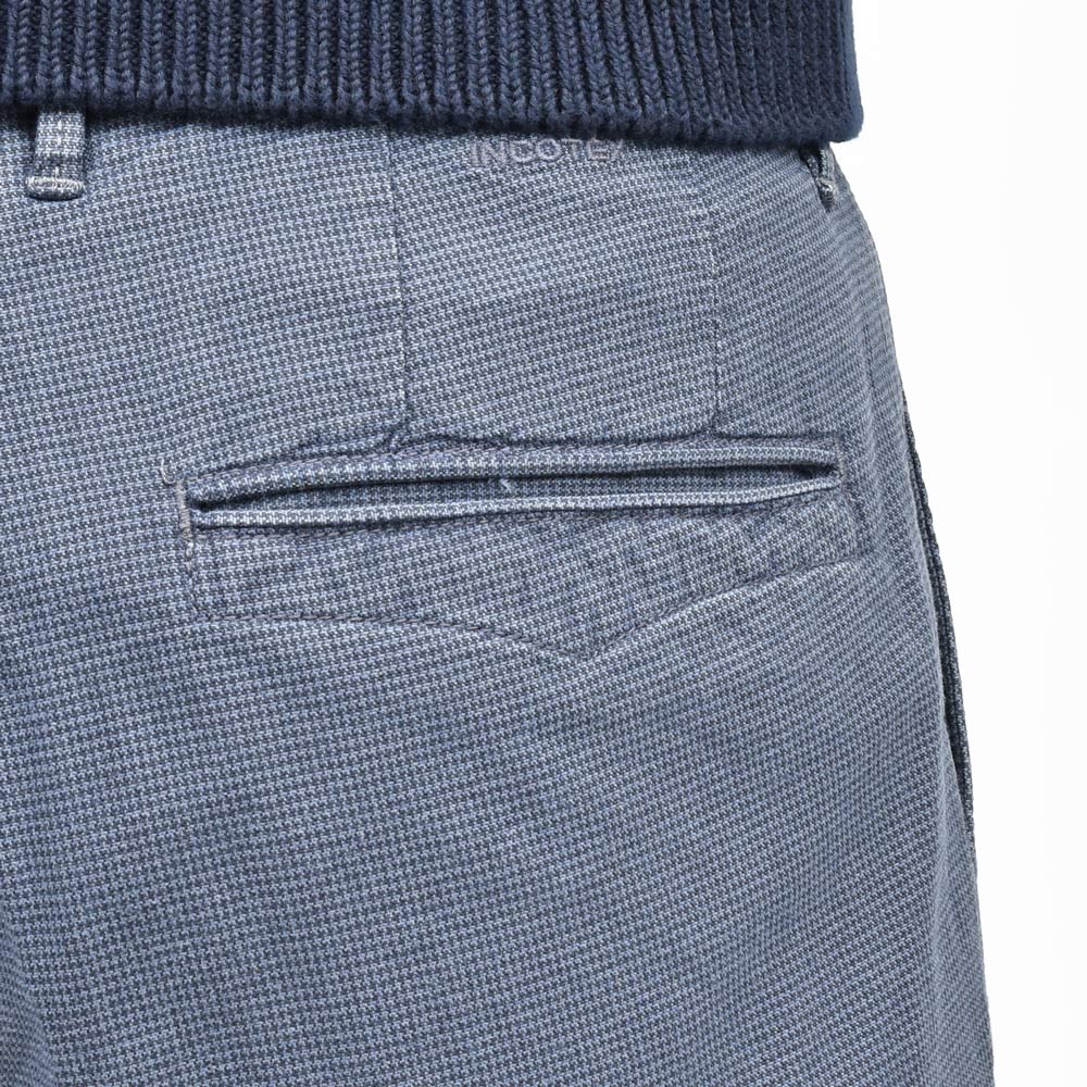 INCOTEX SLACKS（インコテックス スラックス） SLIM FIT ガーメントダイコトンストレッチハウンドトゥーステーパードパンツ 18S100/90926/31577