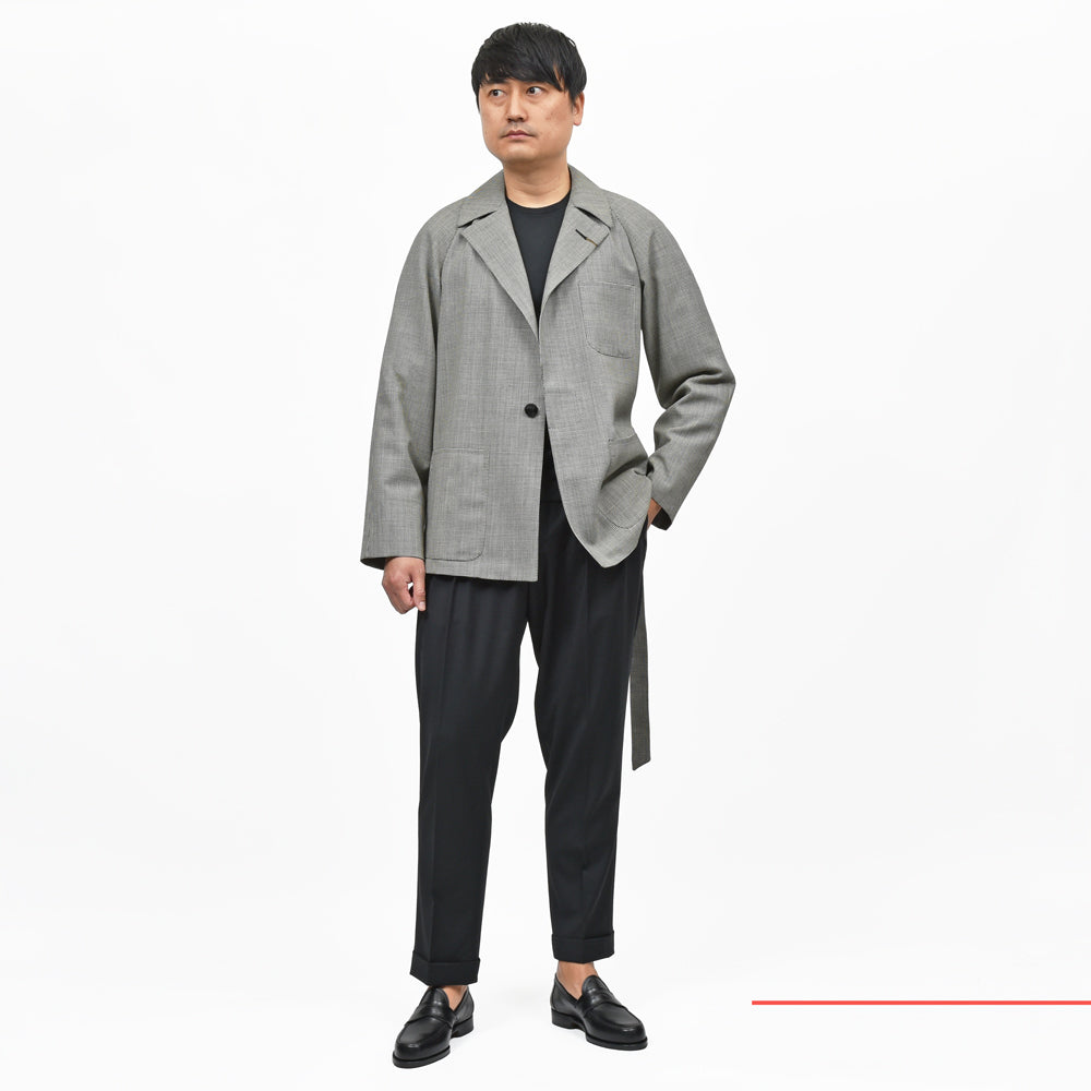 ORBIUM（オルビウム） H.M.Robe H.M.ローブ ハイツイストウールハウンドトゥースローブジャケット