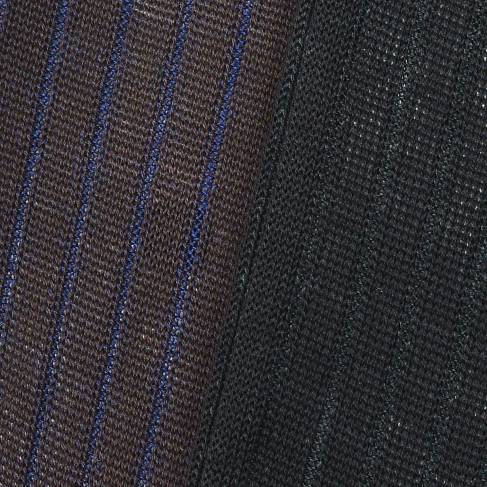 BRESCIANI（ブレッシアーニ） コットンプレーティングリブドレスソックス 18051202146