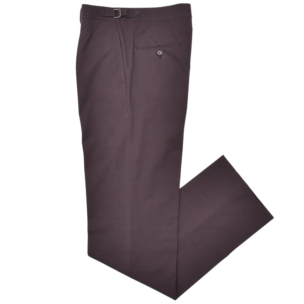 garoh（ガロウ） pants03 コットンリネンツイル1プリーツサイドアジャスターテーパードパンツ