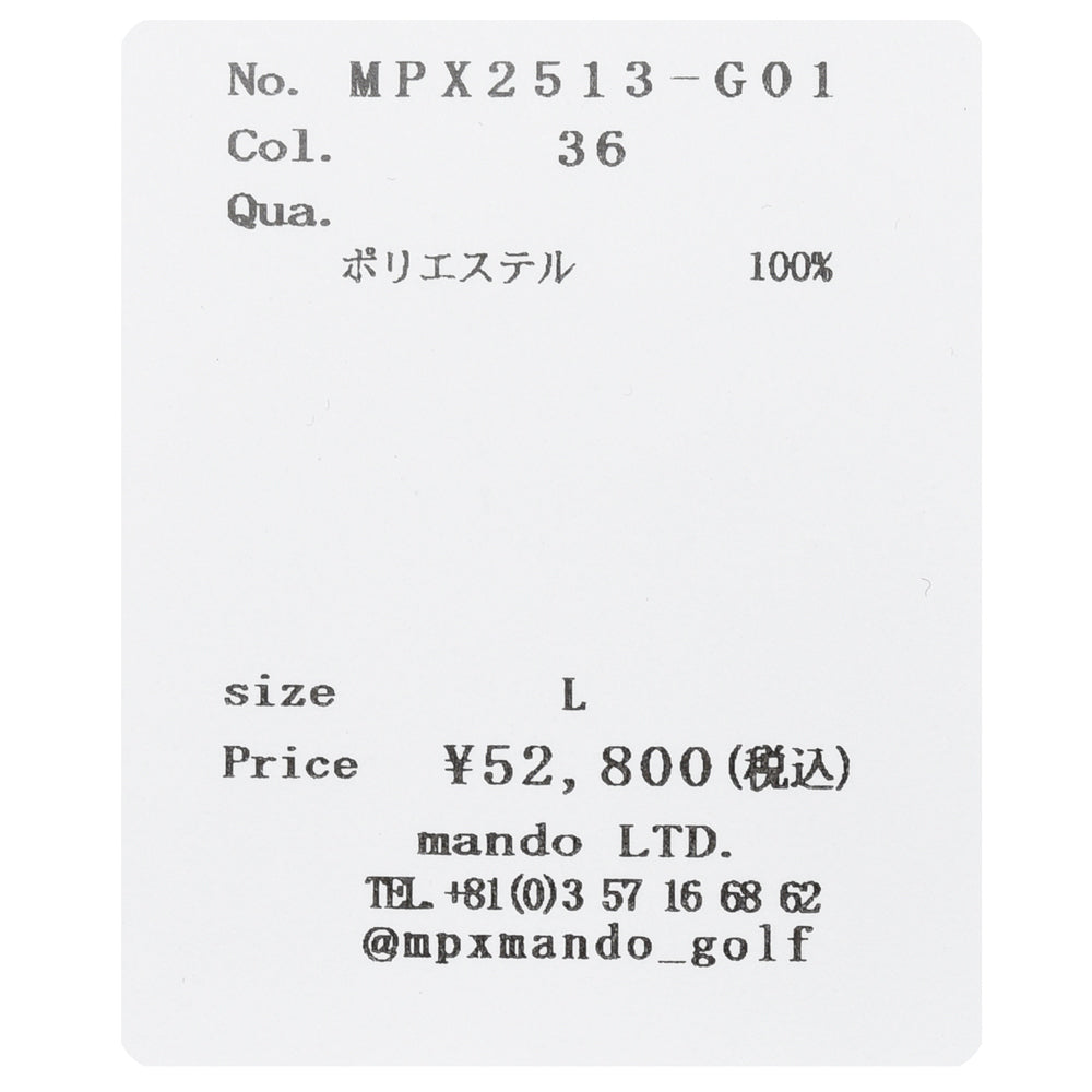 MPX mando GOLF（エムピーエックス マンド ゴルフ） ナチュラルストレッチポリエステルギャバジン2Bジャケット MPX25130G01
