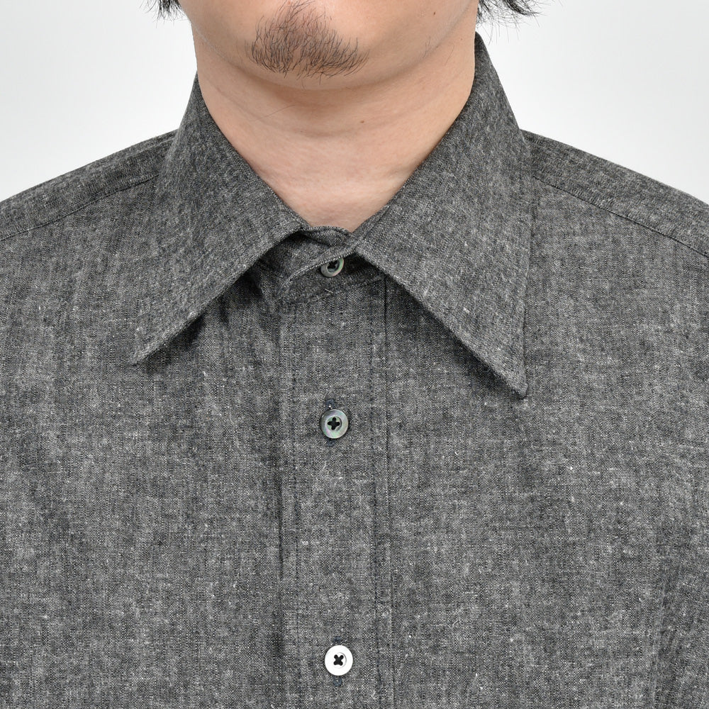 la favola（ラファーヴォラ） リネンコットンシャンブレーシャツ BIG SHIRT S10