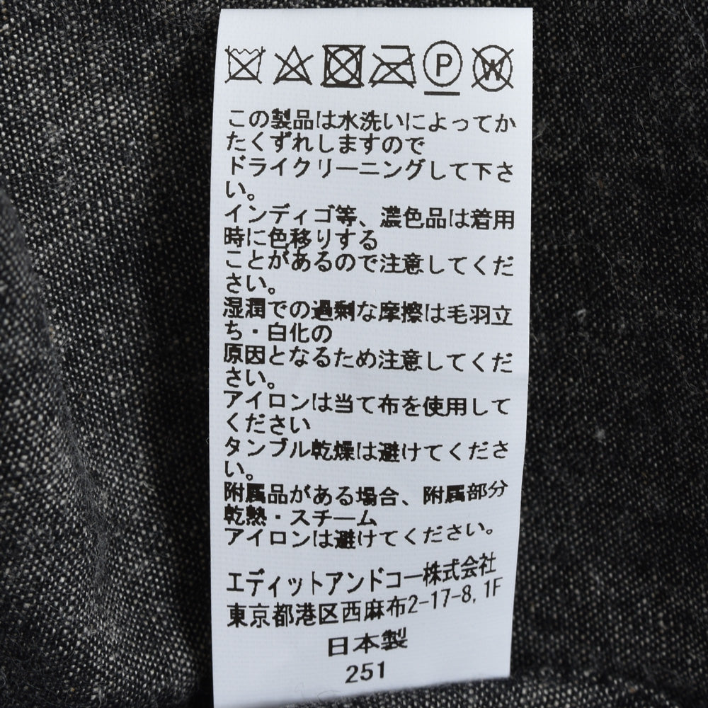 la favola（ラファーヴォラ） リネンコットンシャンブレーシャツ BIG SHIRT S10