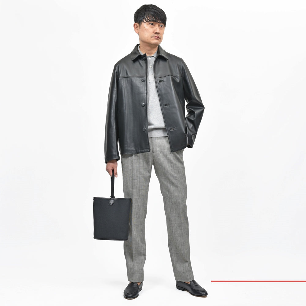ADORNI（アドルニ） Yanヤン ラムレザーカバーオール AD4702
