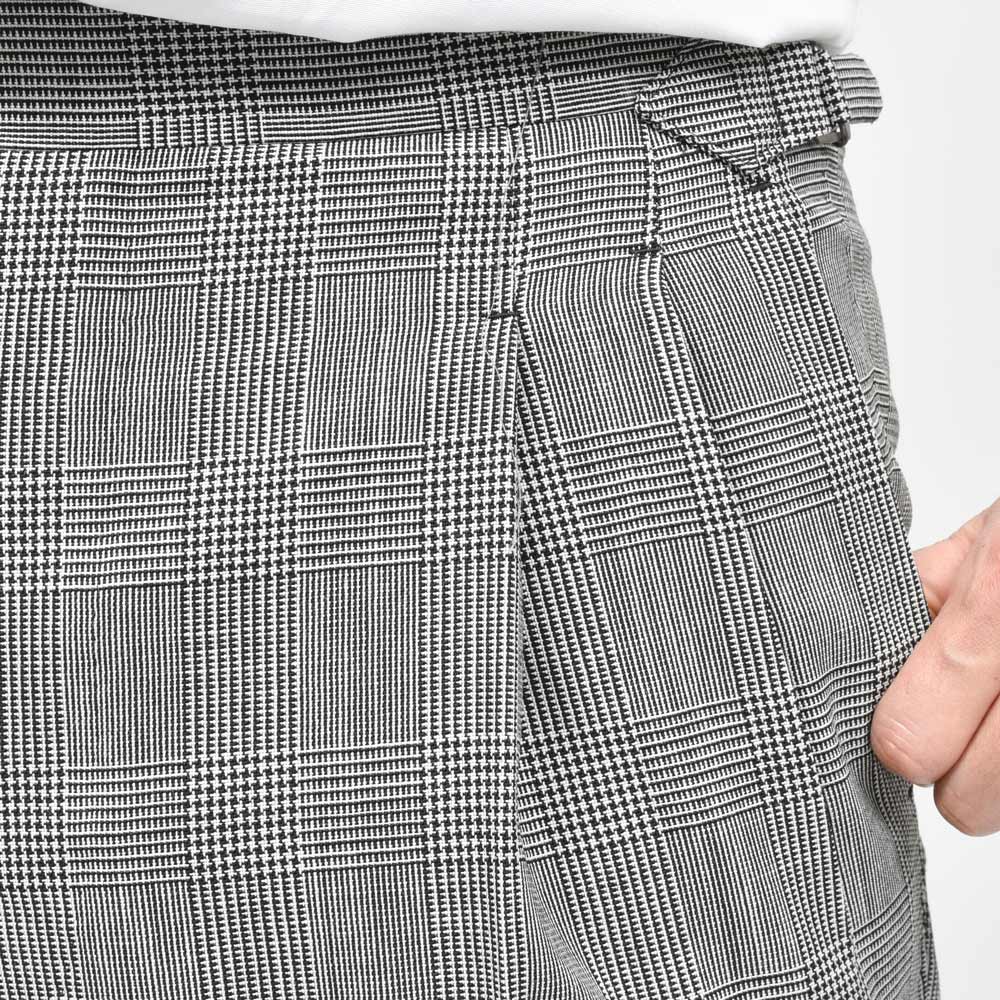 IGARASHI TROUSERS（五十嵐トラウザーズ） ウールハウンドトゥース1Pテーパードパンツ 13051203187