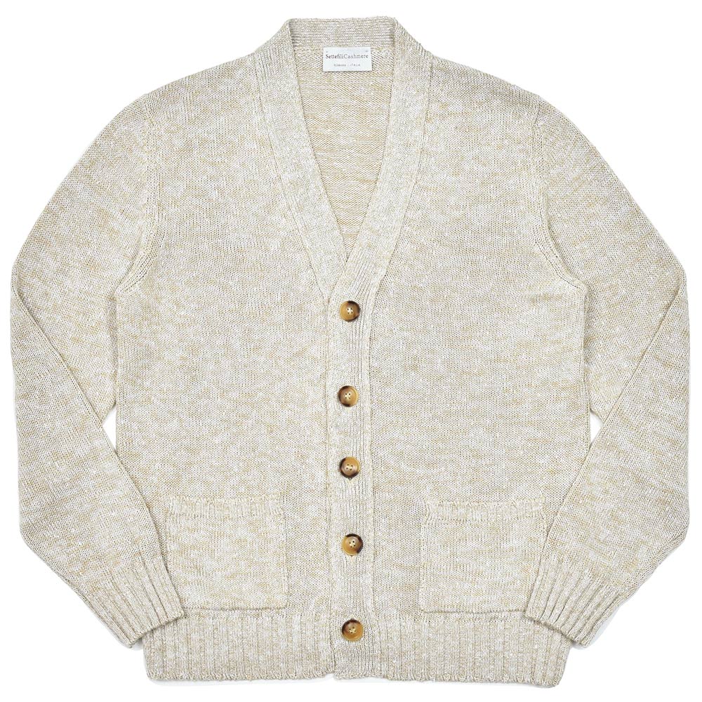 Settefili Cashmere セッテフィーリ カシミア リネンコットンレーヨンナイロン メランジ ニット カーディガン