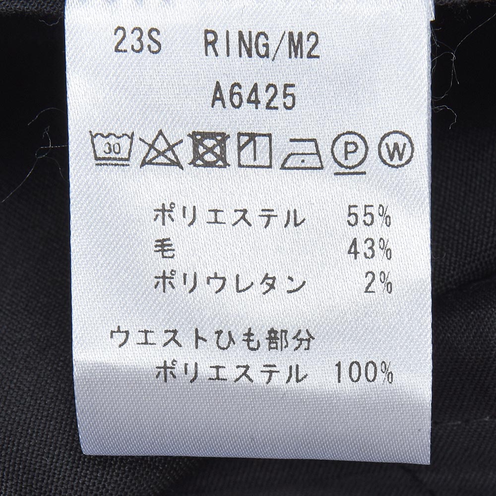 giab's ARCHIVIO ジャブスアルキヴィオ ring別注MASACCIO テクノウール ストレッチ セットアップ対応 1プリーツ パンツ A6425