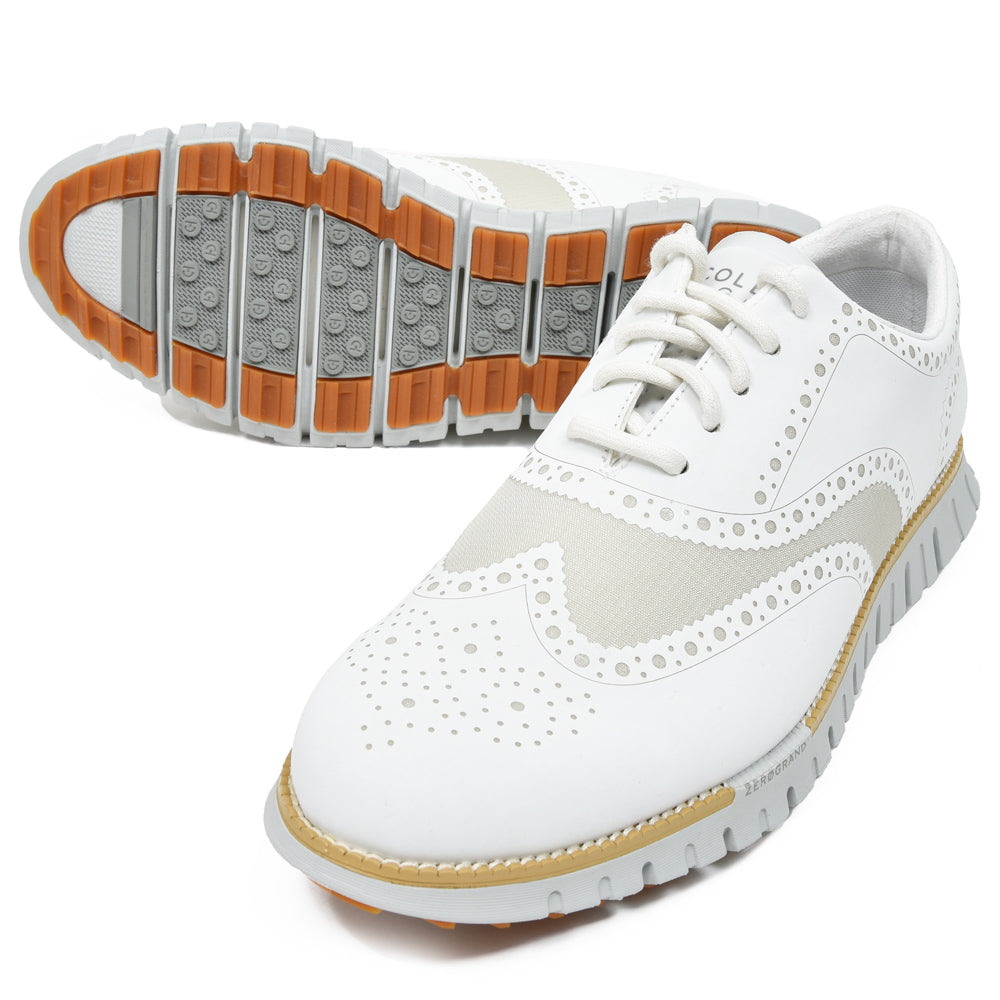 COLE HAAN（コール ハーン） ゼログランドリマスタードノーソウ ウィングチップゴルフシューズ(スパイクレス) C39846 15051601130