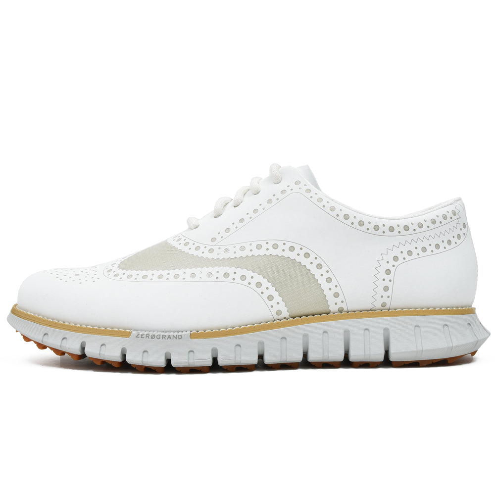 COLE HAAN（コール ハーン） ゼログランドリマスタードノーソウ ウィングチップゴルフシューズ(スパイクレス) C39846 15051601130