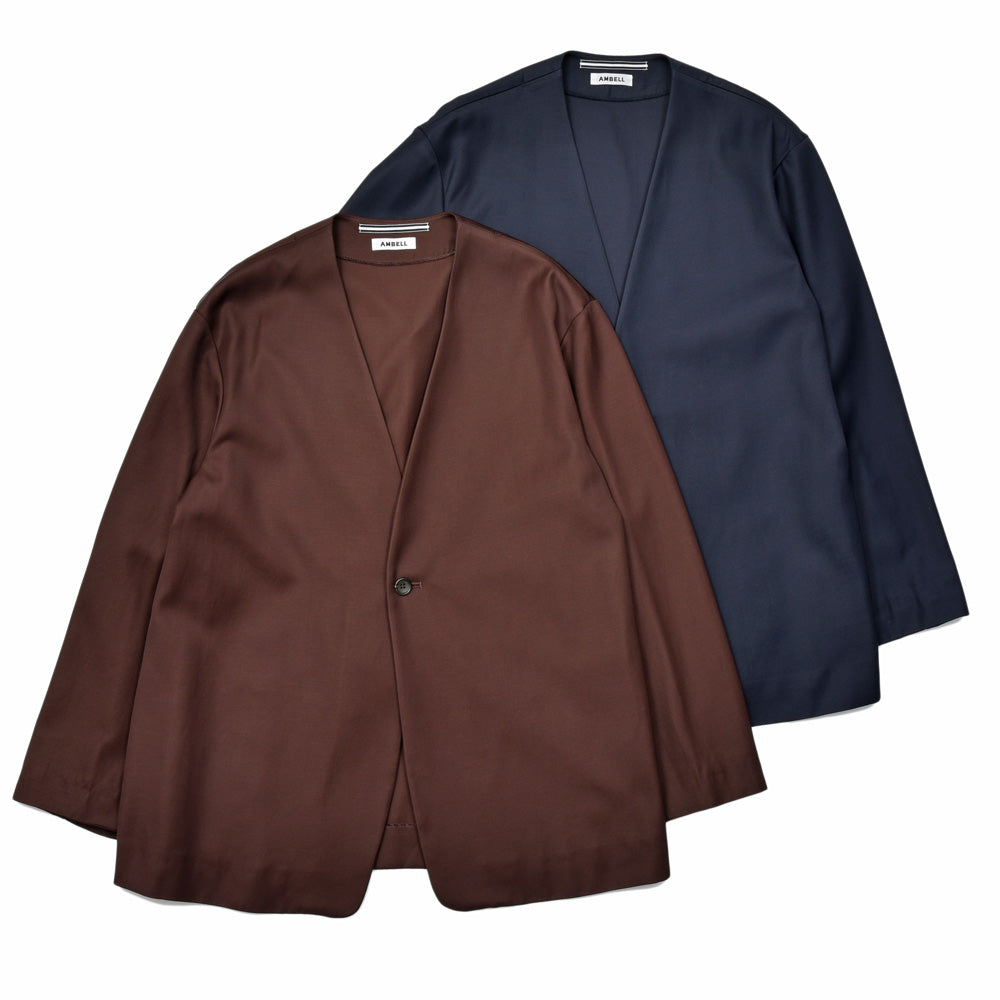 AMBELL(アンベル) KEY PIECE レーヨンコットンツイルノーカラー1Bジャケット 00035(11) genderless