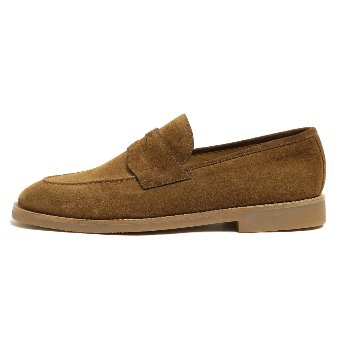 バレット / カーフスエードレザー  ホールカット コイン ローファー / 221U021.59 / LIGHT CASHMERE OAK ブラウン