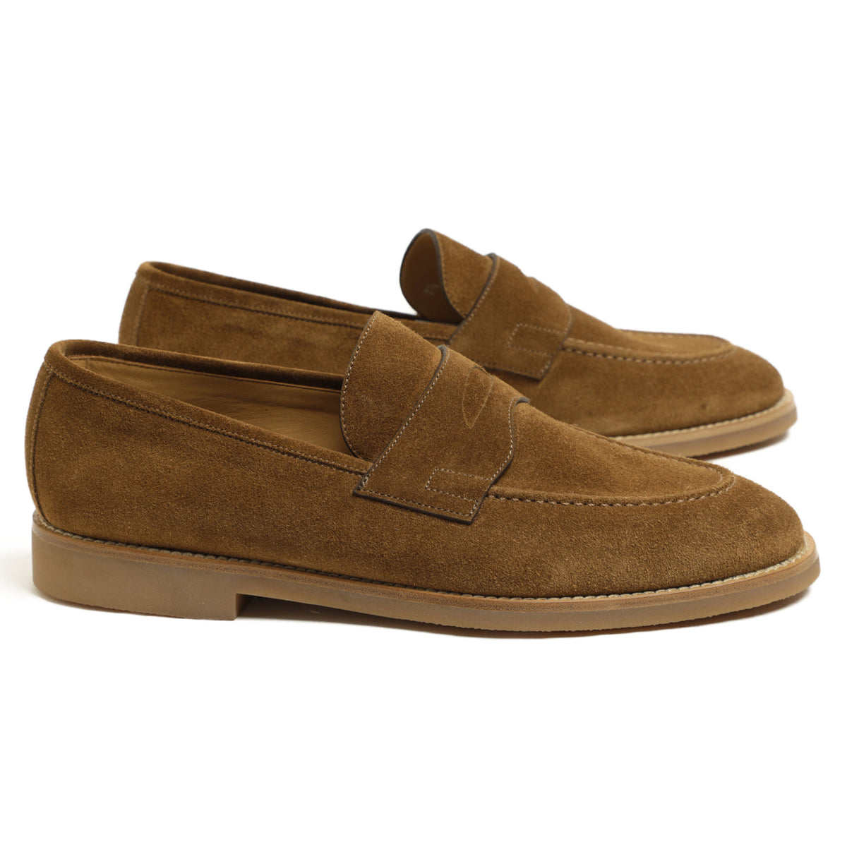 バレット / カーフスエードレザー  ホールカット コイン ローファー / 221U021.59 / LIGHT CASHMERE OAK ブラウン