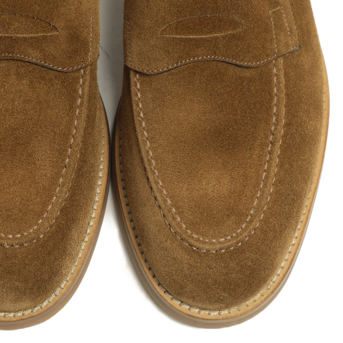 バレット / カーフスエードレザー  ホールカット コイン ローファー / 221U021.59 / LIGHT CASHMERE OAK ブラウン