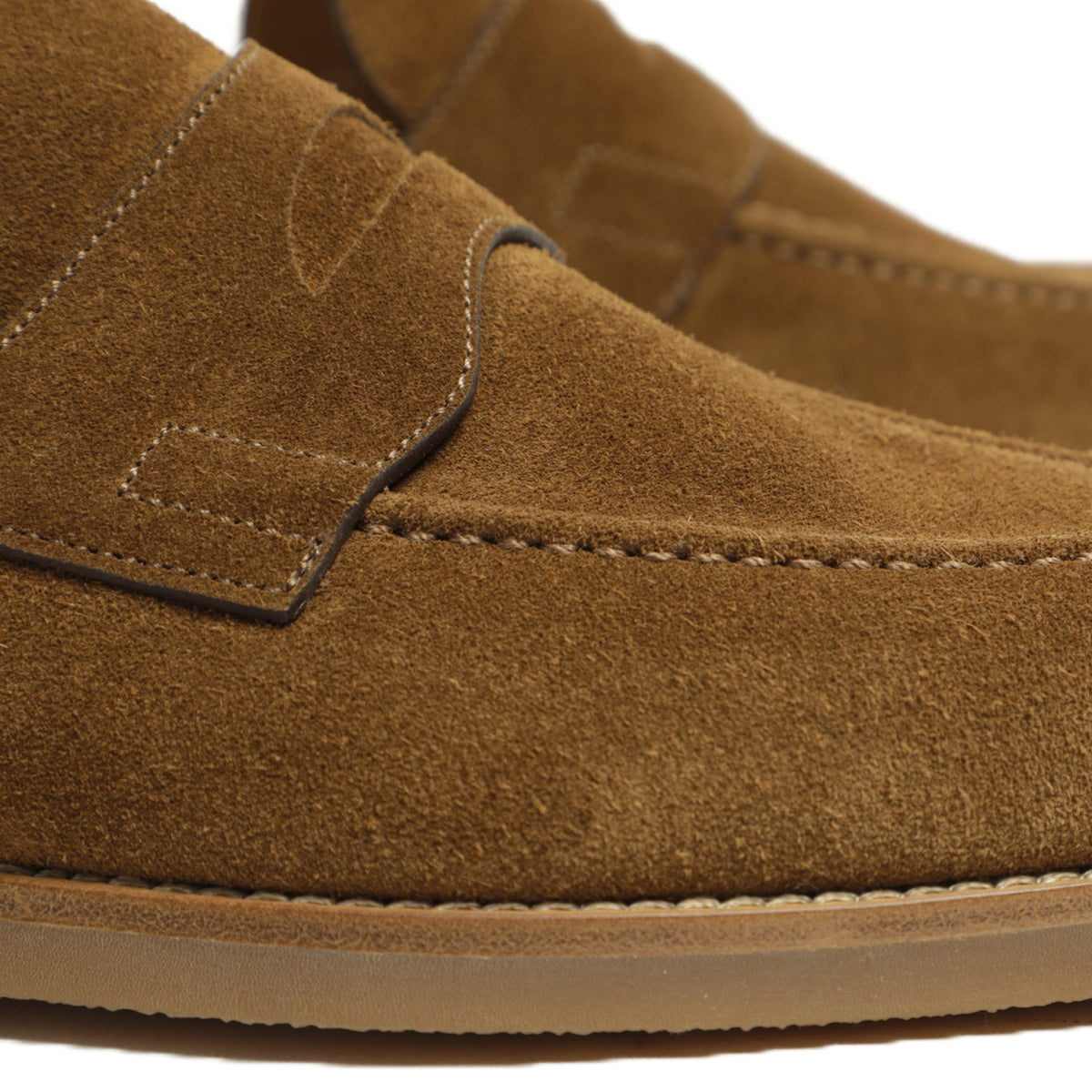 バレット / カーフスエードレザー  ホールカット コイン ローファー / 221U021.59 / LIGHT CASHMERE OAK ブラウン