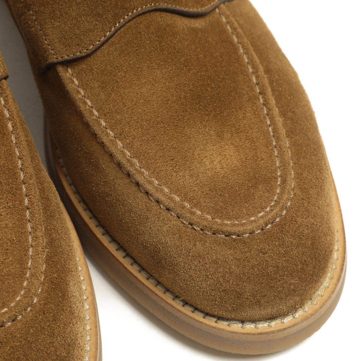 バレット / カーフスエードレザー  ホールカット コイン ローファー / 221U021.59 / LIGHT CASHMERE OAK ブラウン