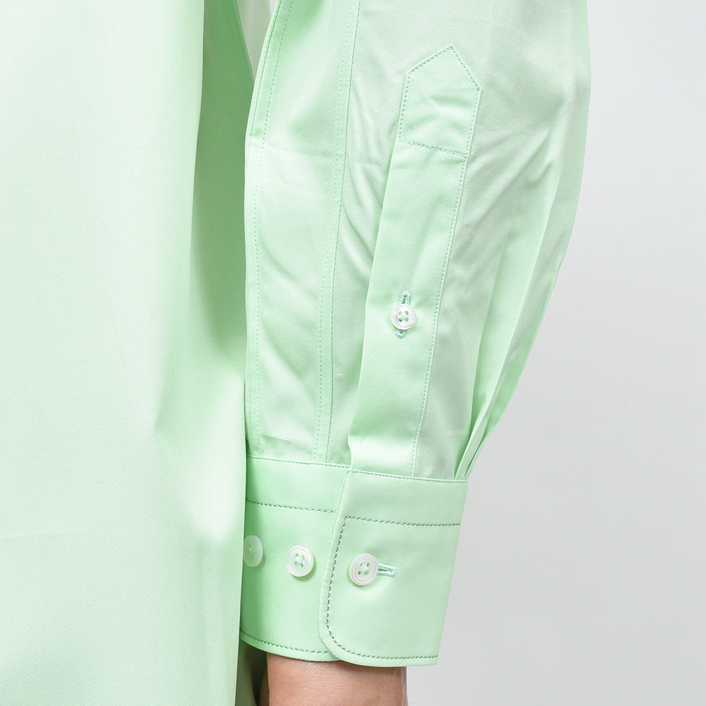 APPLETREES アップルツリーズ OPEN TRAVELER SHIRTS コットン ポプリン バンドカラーシャツ