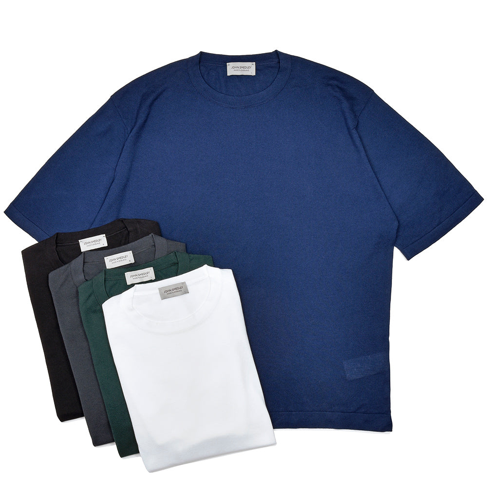 JOHN SMEDLEY ジョンスメドレー S4676 シーアイランドコットン 30ゲージ クルーネック ニットTシャツ
