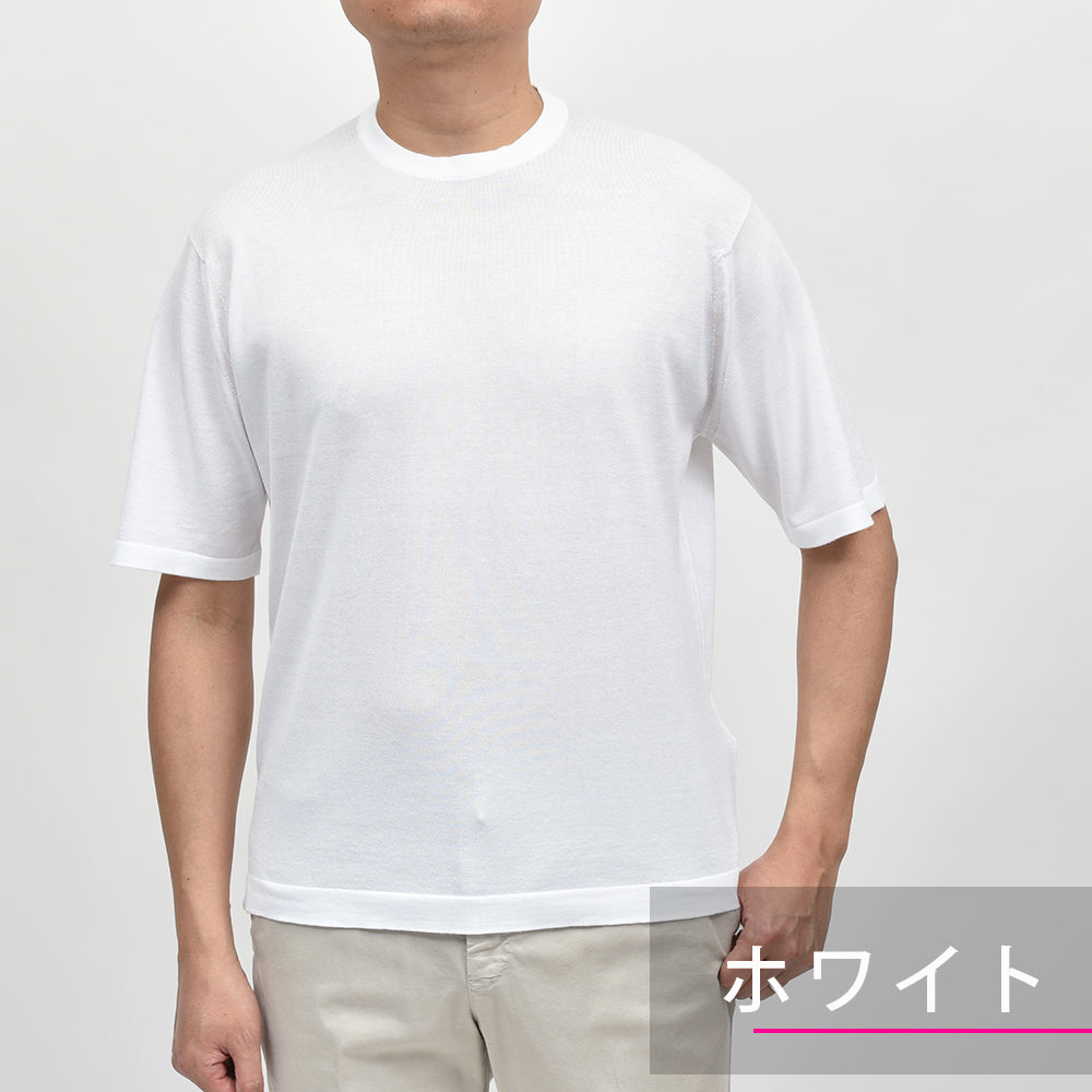 JOHN SMEDLEY ジョンスメドレー S4676 シーアイランドコットン 30ゲージ クルーネック ニットTシャツ